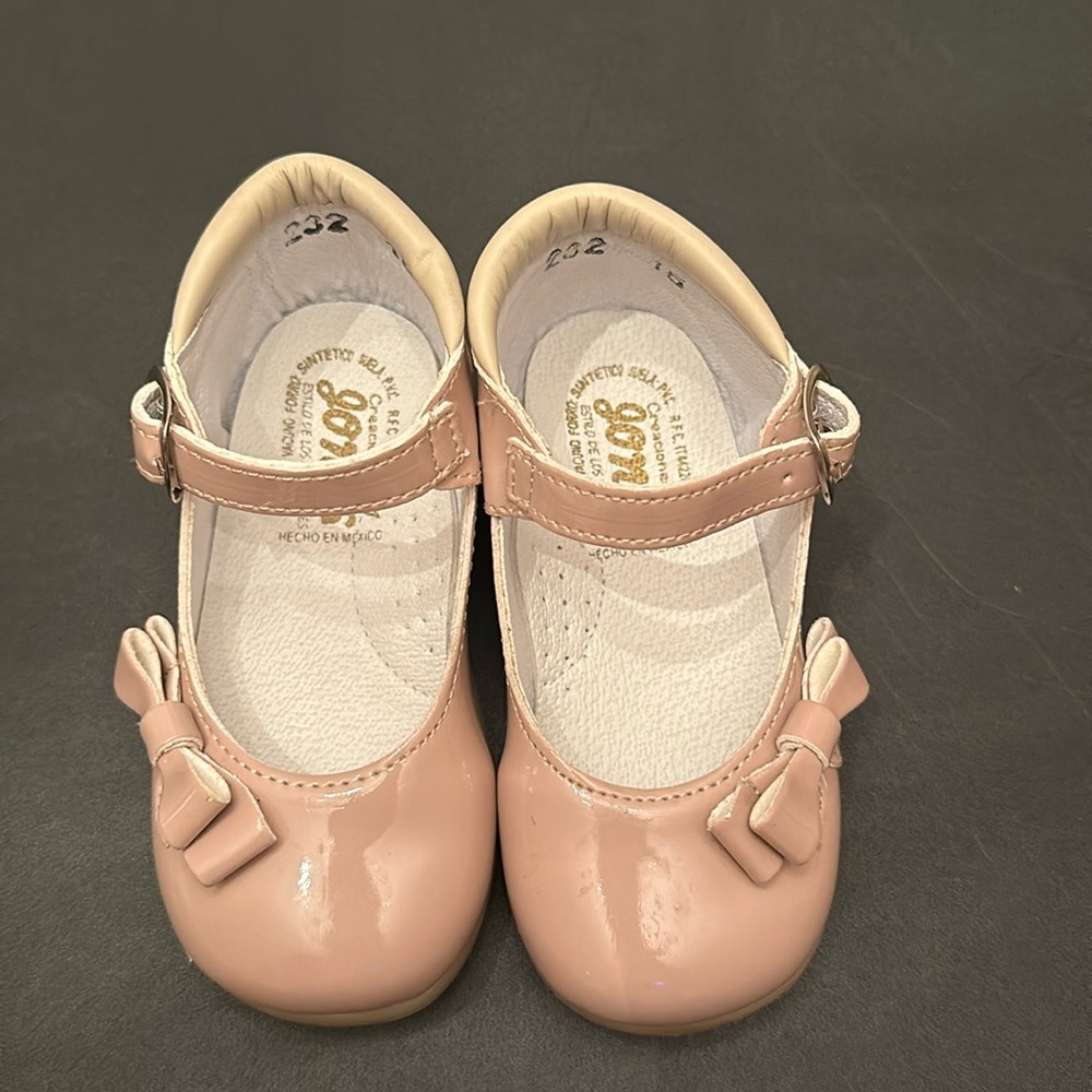 Hecho en México toddler pink bow toddler shoes